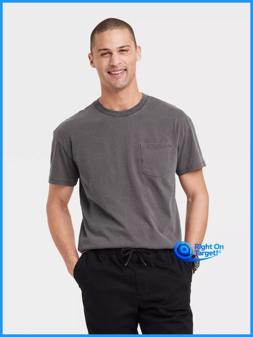 Large - Mens Heavyweight Short Sleeve T-Shirt - Goodfellow Co - Dark Gray